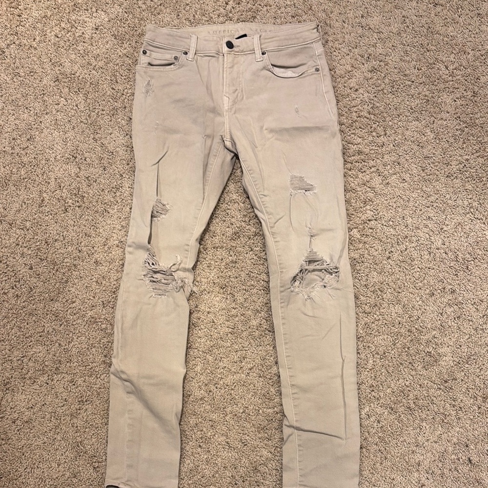 American Eagle Outfitters Tan skinny  Distressed